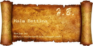 Halm Bettina névjegykártya