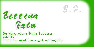 bettina halm business card